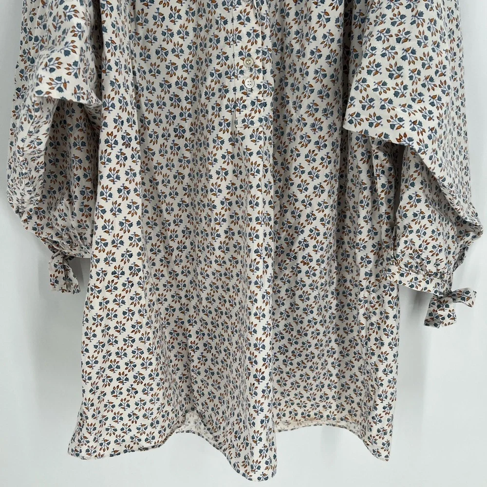 Doen Opal Belted Mini Dress In Blue Floral Meadow - Picture 8 of 10